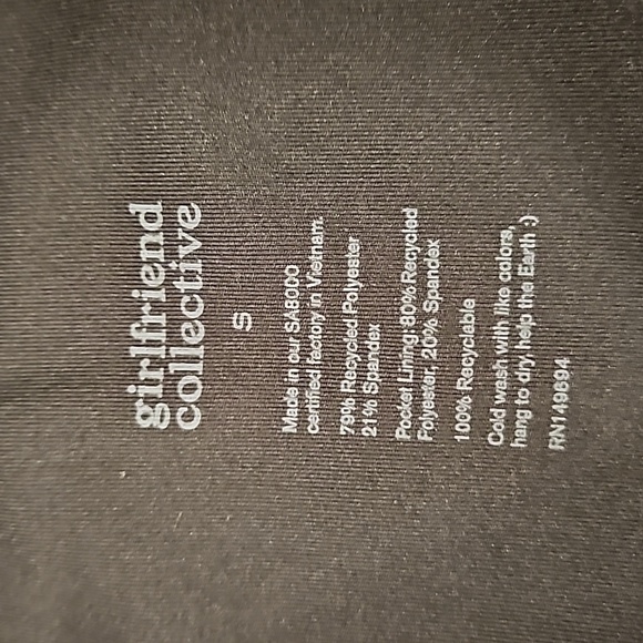 💕GIRLFRIEND COLLECTIVE💕 Compressive Pocket Leggings ~ Black Small S NWT - Picture 13 of 16